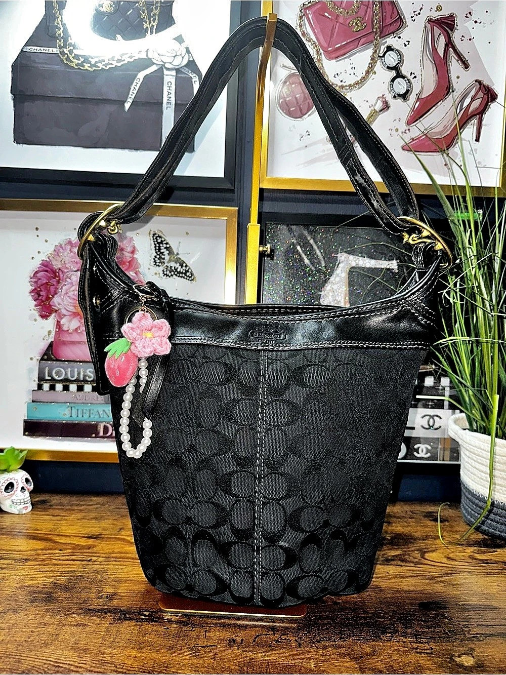 Coach Bleecker Signature Duffle Bag.